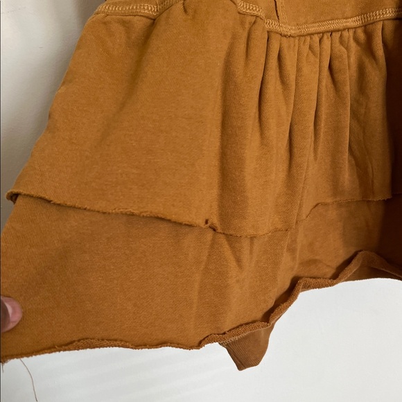 Easel Tan Peplum Hoodie Sweatshirt - Picture 5 of 9